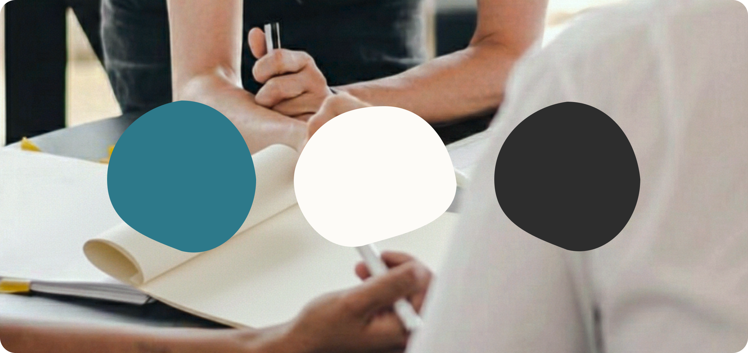 Stationery design of letterhead and business cards for the company Anders on top of a blurred photo of a house interior.