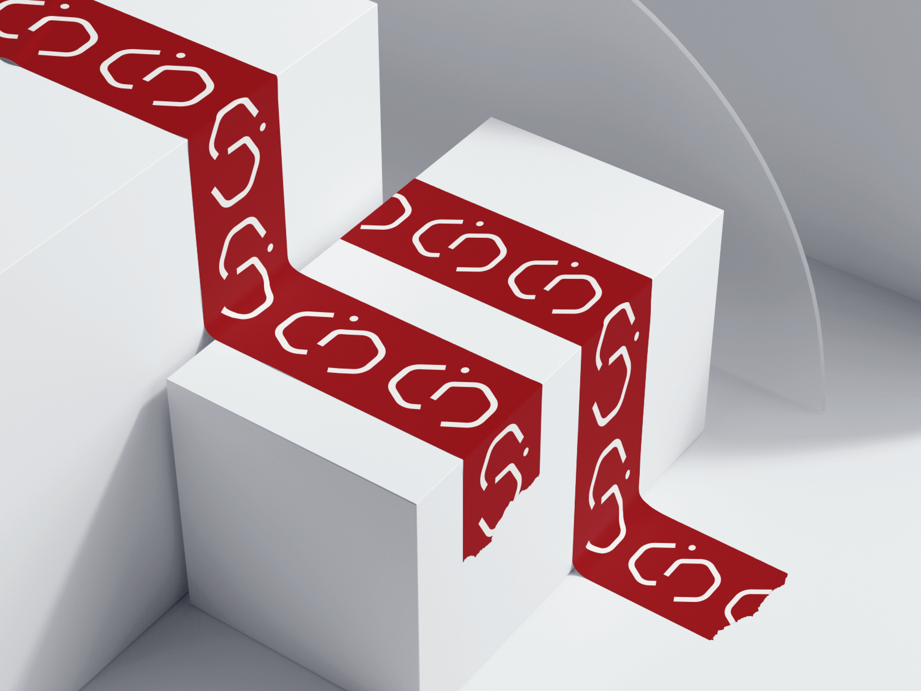Graphic depicting a hexagonal cropped photo of an interior room design with grid lines along its borders.