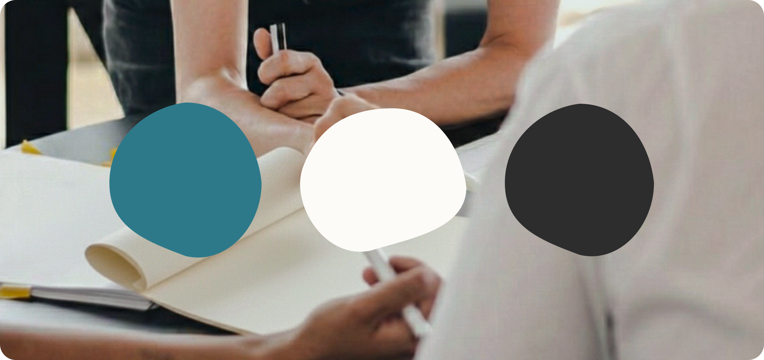 Stationery design of letterhead and business cards for the company Anders on top of a blurred photo of a house interior.